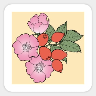 Dog Rose Sticker